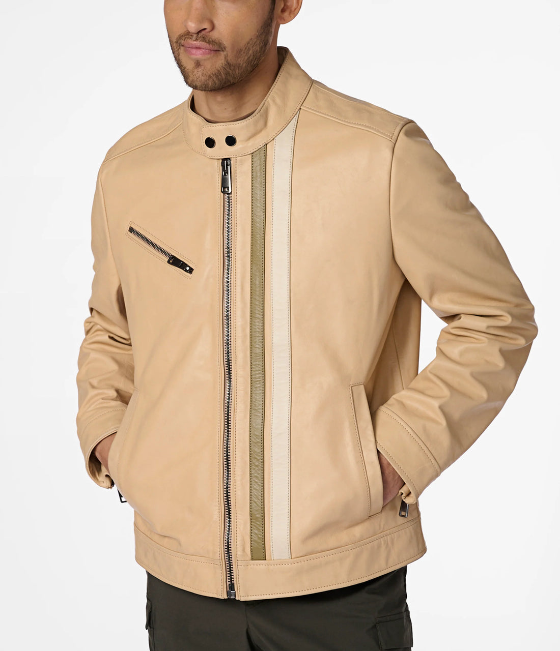 Arlo Racing Stripe Moto Jacket