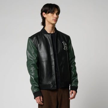 Men’s Real Leather Varsity Jacket