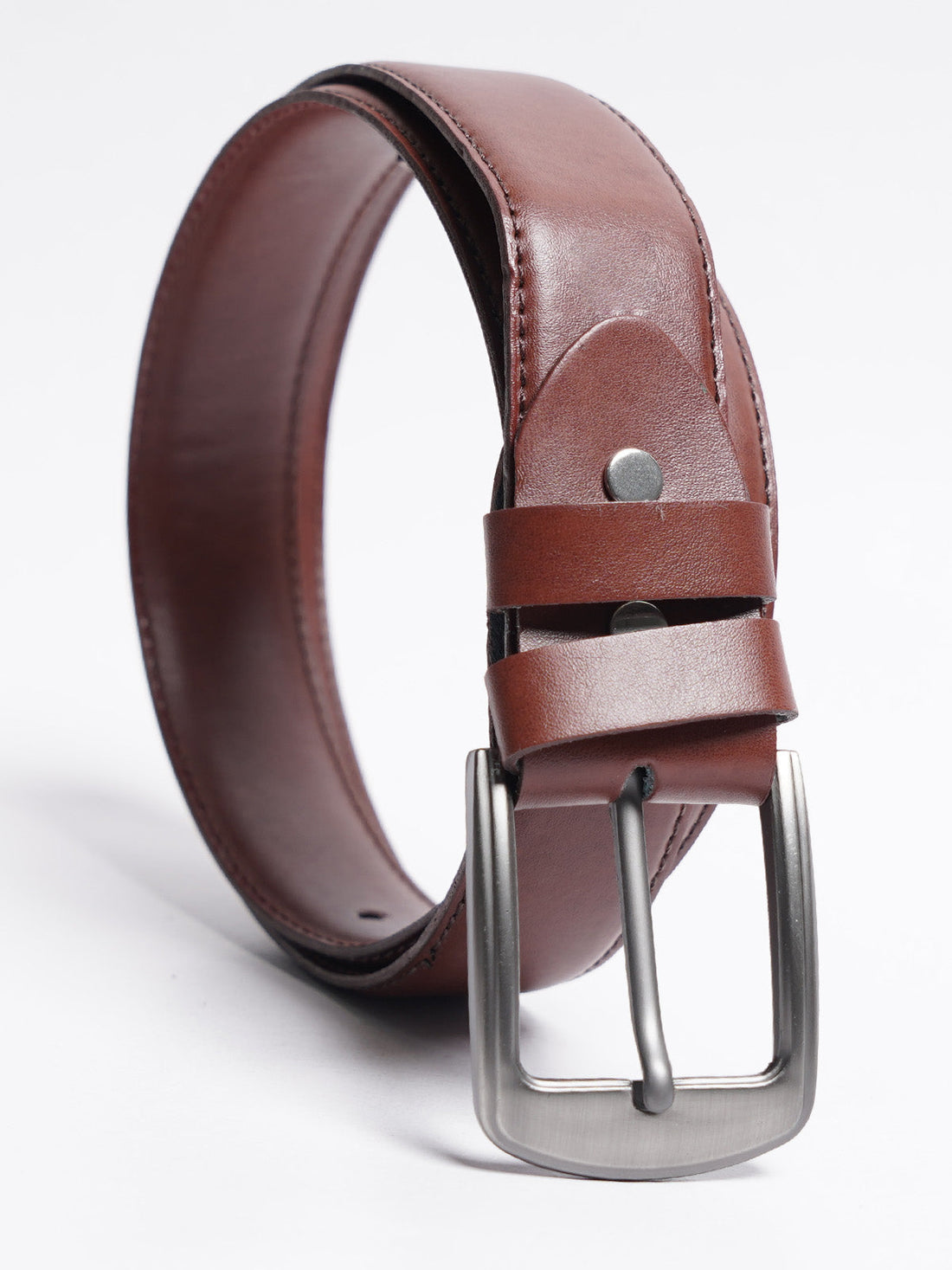 Light Brown Plain Leather Belt