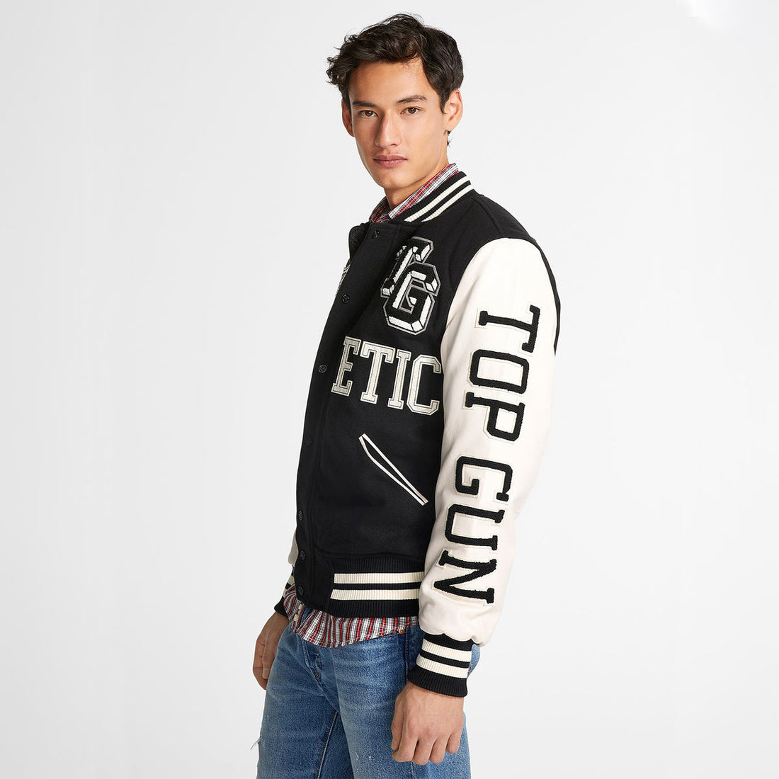 Herren ATHLETIC DIVISION Collegejacke aus Leder