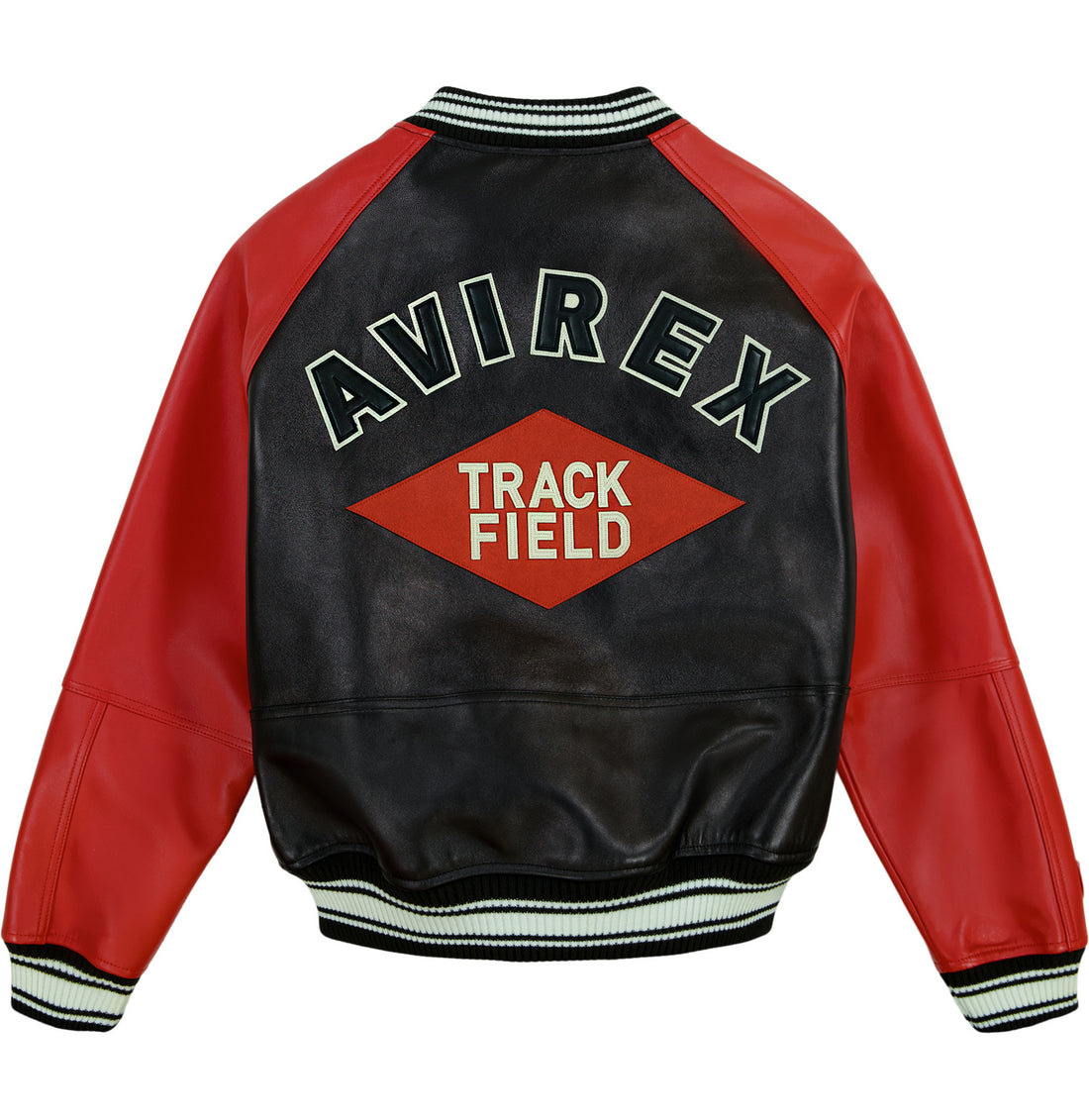 Men's Avirex Leather Varsity Jacket in 4 Colors