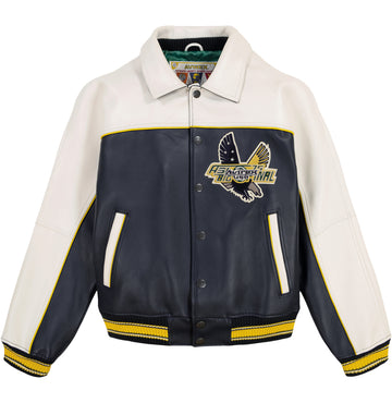 Men's Avirex Soccer Leather Varsity Jacket