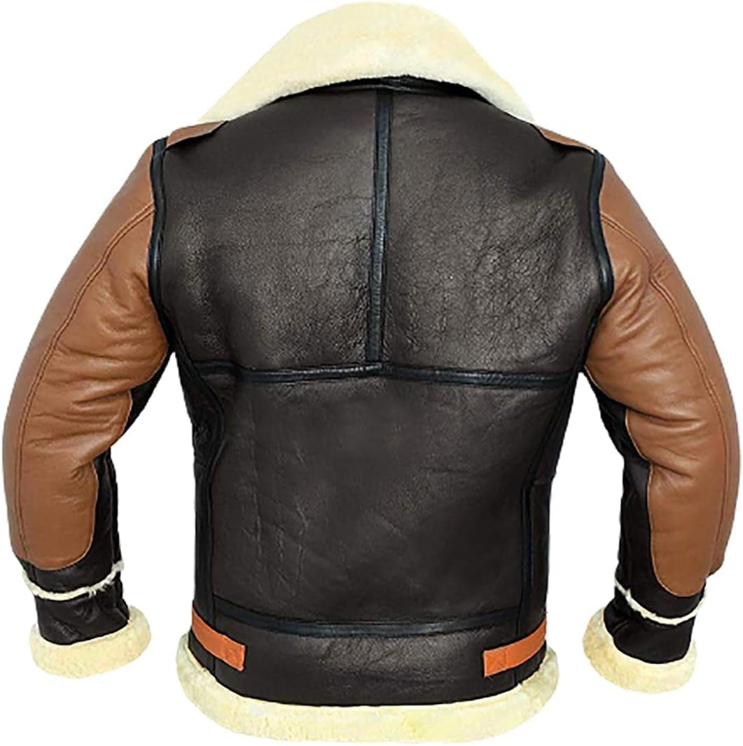 Men's B3 Sheepskin Leather Winter Jacket