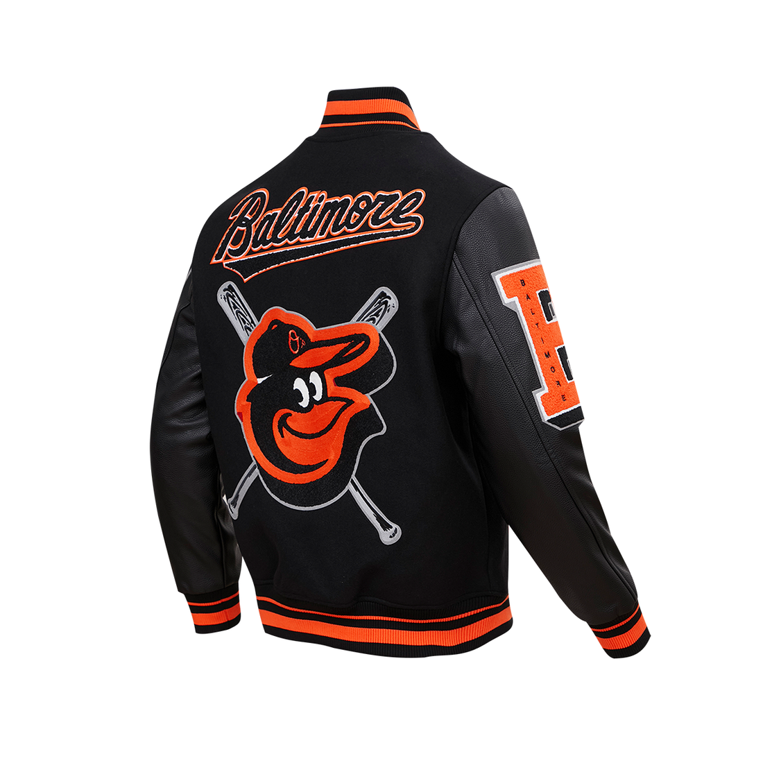 Men's BALTIMORE ORIOLES Rib Wool Varsity Jacket