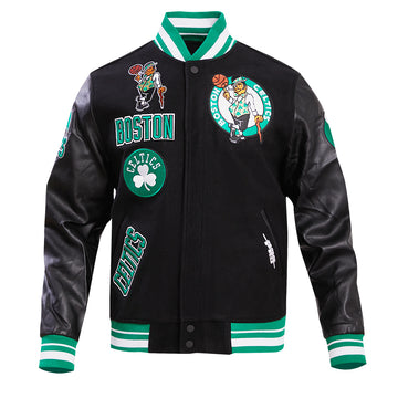 Men's BOSTON CELTICS Rib Wool Varsity Jacket