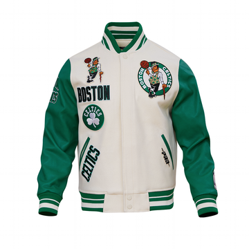 Men's BOSTON CELTICS Rib Wool Varsity Jacket