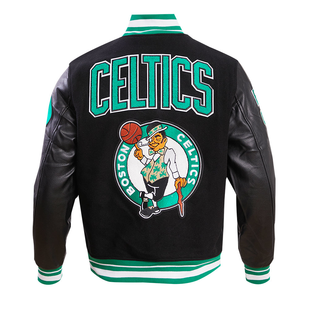 Men's BOSTON CELTICS Rib Wool Varsity Jacket