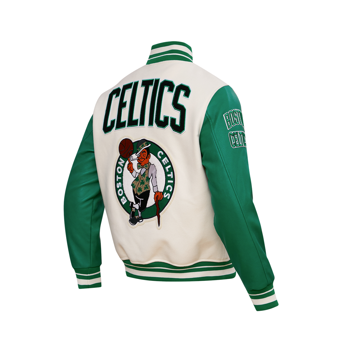 Men's BOSTON CELTICS Rib Wool Varsity Jacket