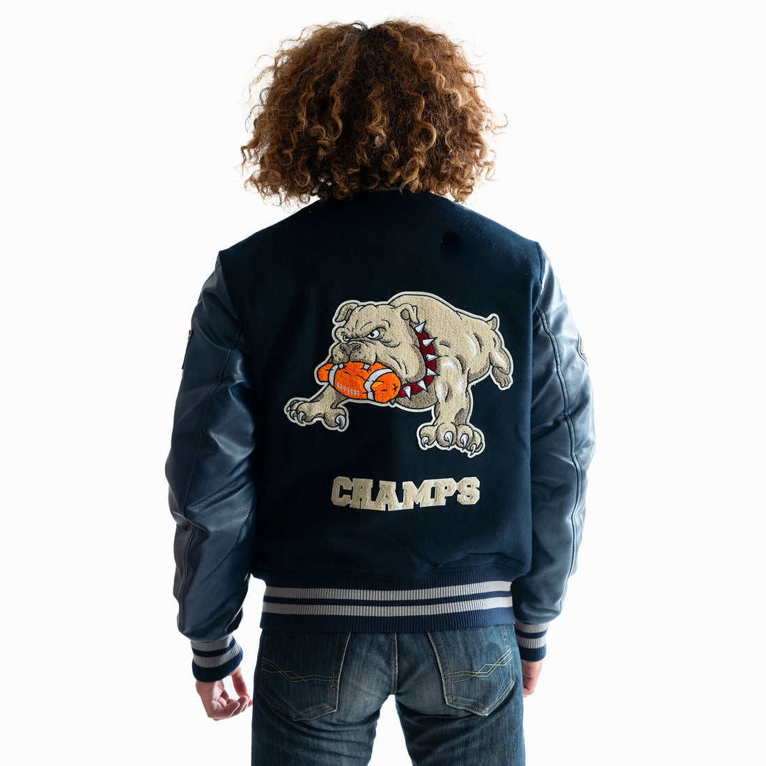 Herren BULL-DOG Collegejacke aus Leder