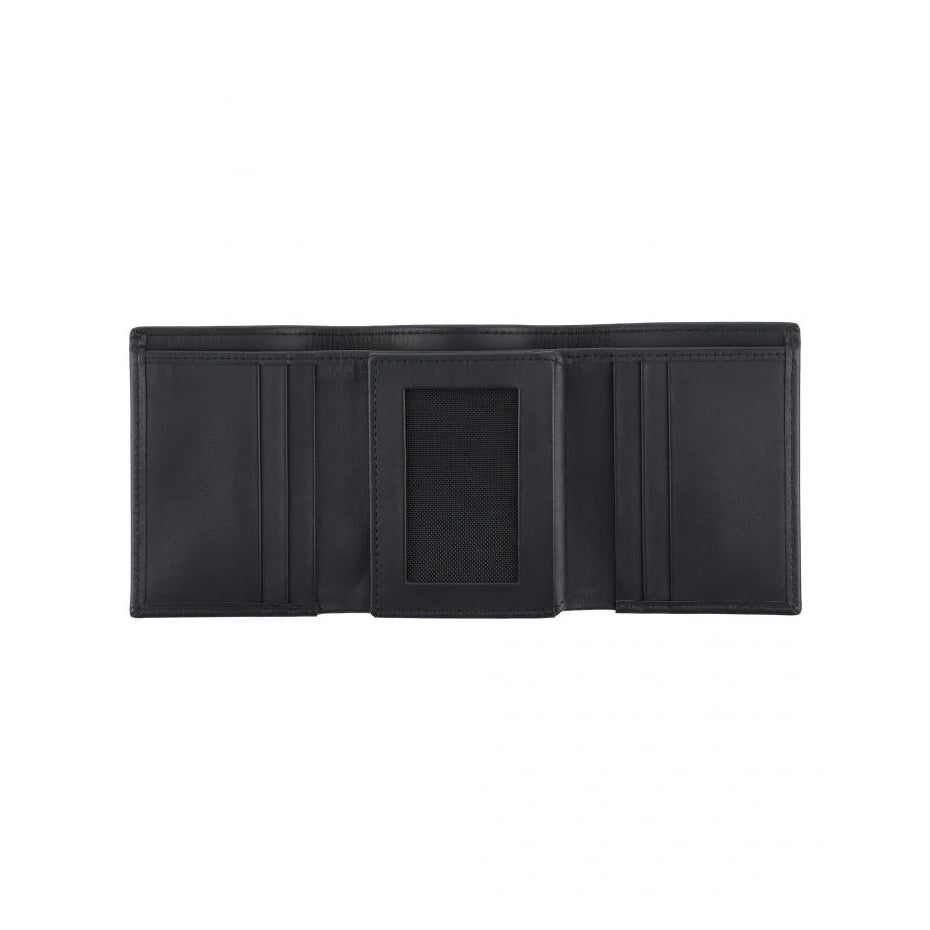 Men's Black Leather Wallet With 12 Card Slots