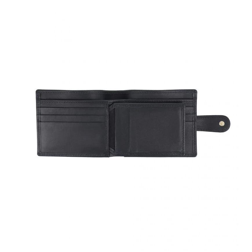 Men's Black Leather Wallet With 8 Card Slots