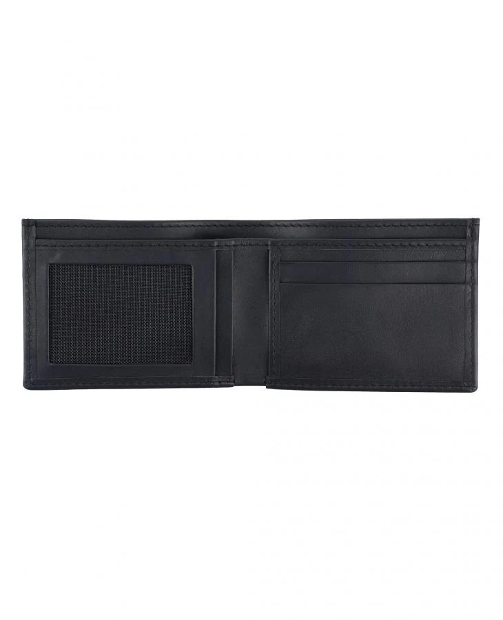 Men's Black Leather Wallet With Two Card Slots