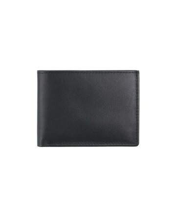 Men's Black Leather Wallet With Two Pockets