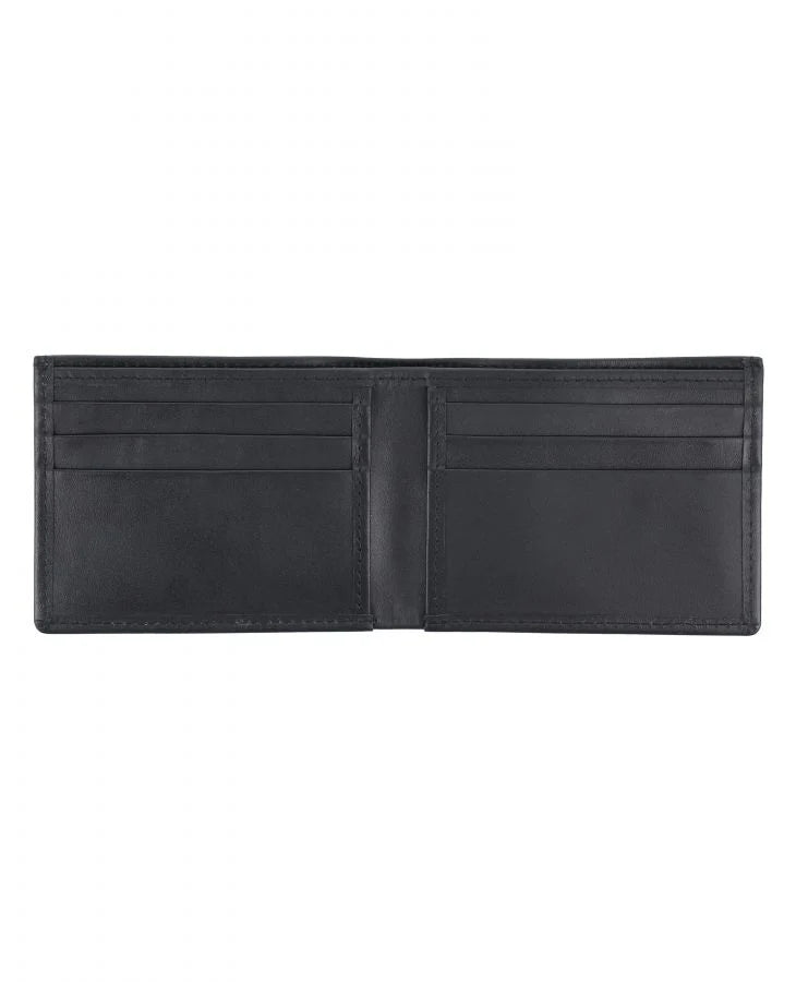 Men's Black Leather Wallet With Two Pockets