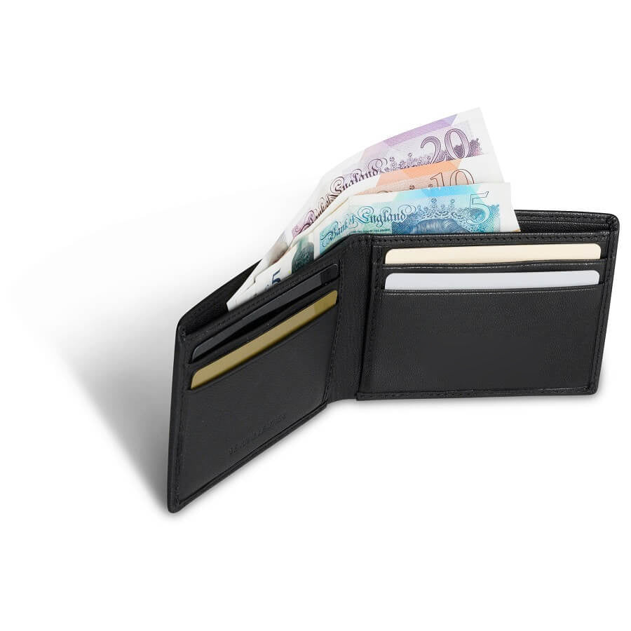 Men’s Black Faux Leather Wallet with 4 Card Slots