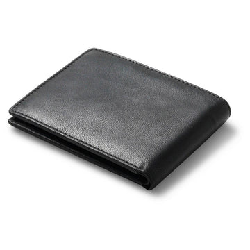 Schwarze Herren-Geldbörse aus Kunstleder mit 4 Kartenfächern