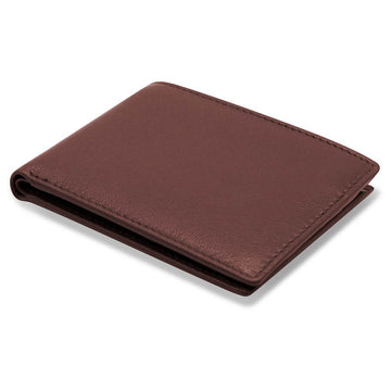 Men’s Burgundy Faux Leather Wallet with 4 Card Slots