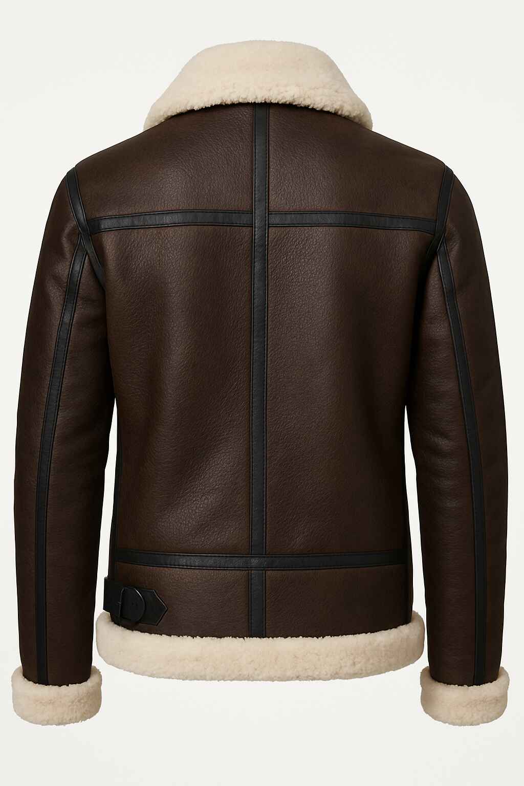 Men's Brown Fur Shearling Leather Jacket