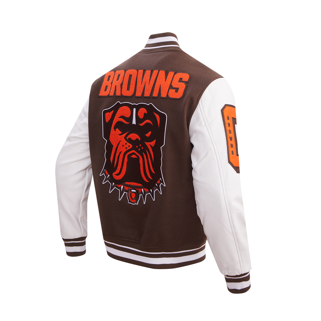 Men's CLEVELAND BROWNS Rib Wool Varsity Jacket