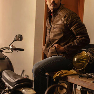 Men's Cafe Racer Leather Jacket