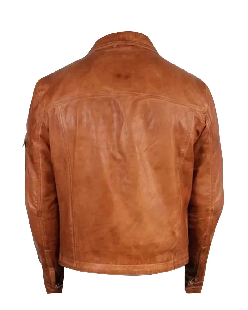 Herren Cafe Racer Retro Moto Jacke