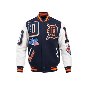 Men's DETROIT TIGERS MASHUP Rib Wool Varsity Jacket