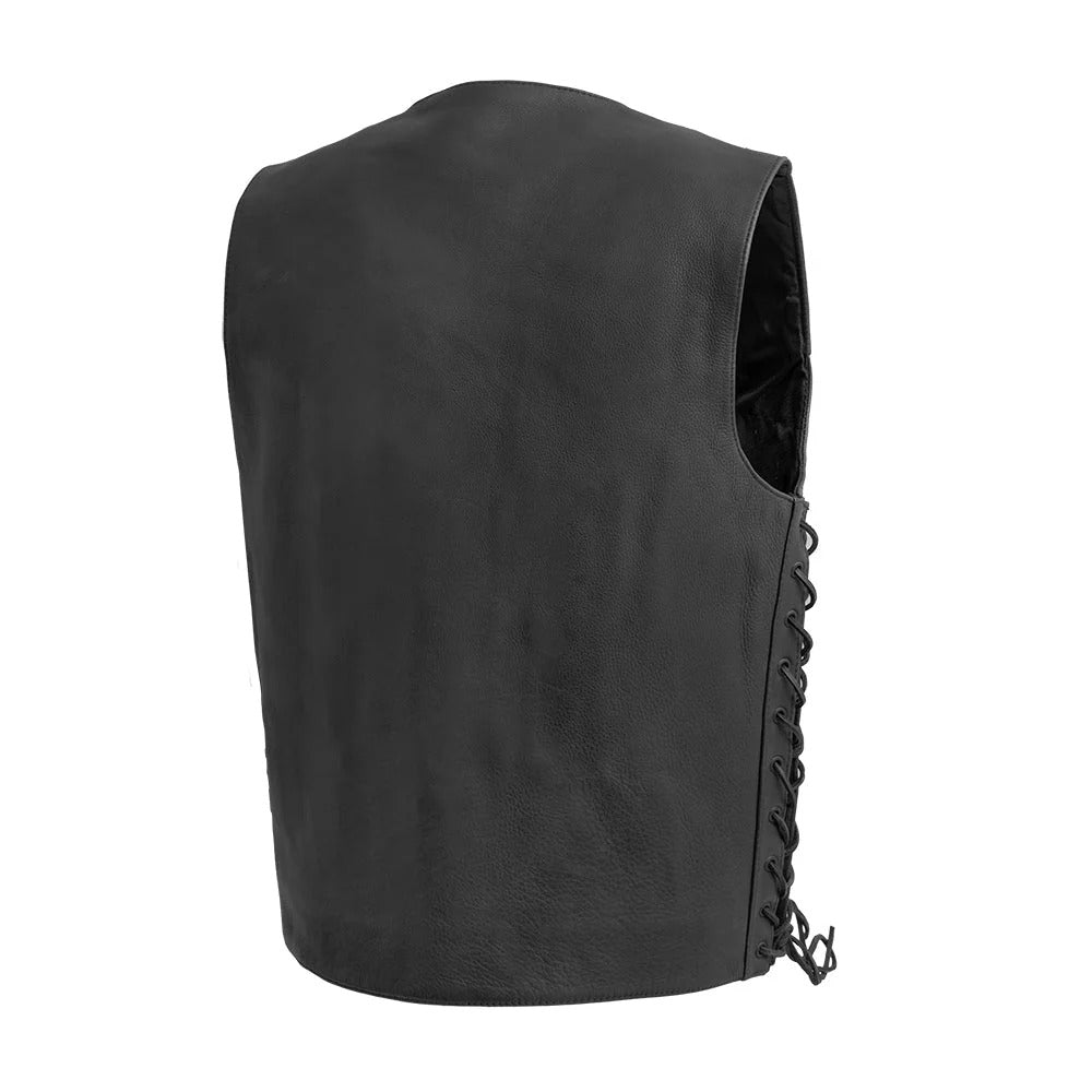 Chaleco de cuero Deadwood para hombre