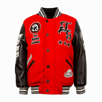 FLYING LEGEND Collegejacke aus Wolle für Herren – Rot
