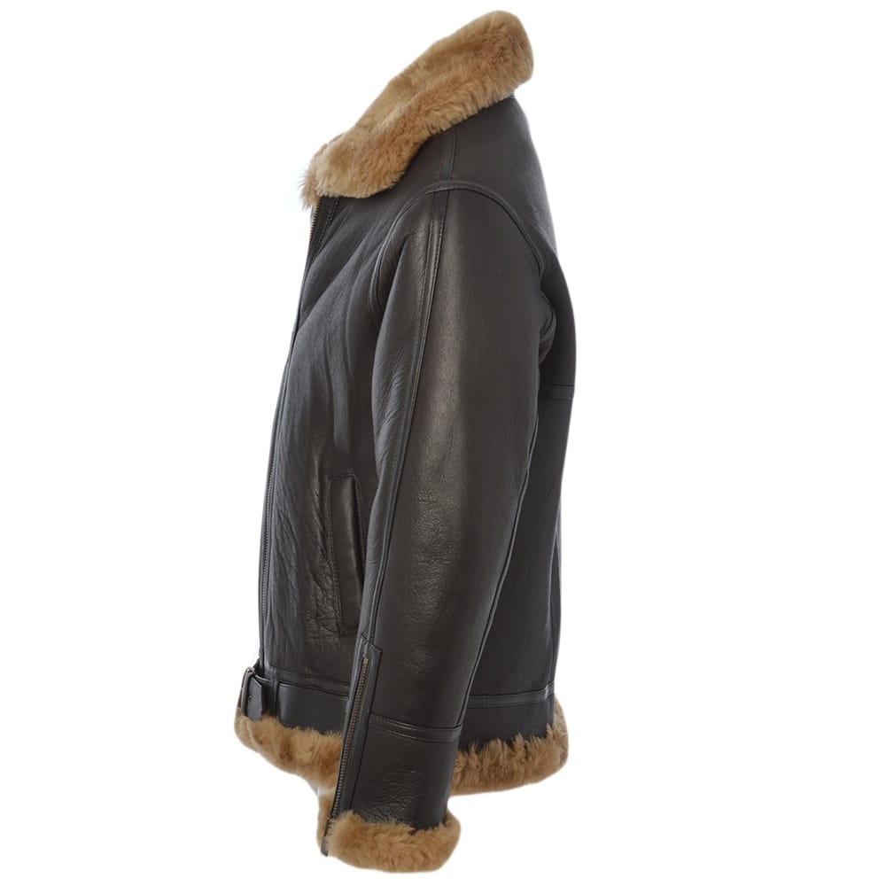 Men's Heavy Duty Zip Sheep Skin Leather Jacket