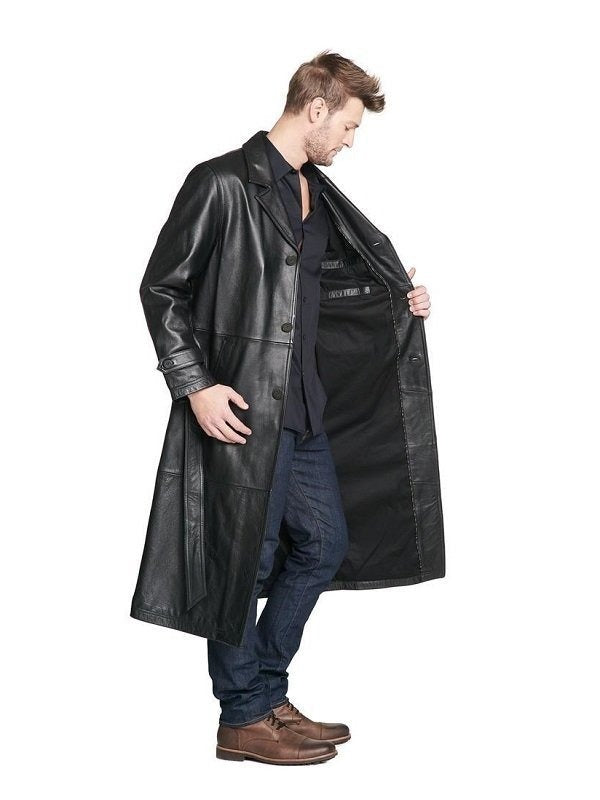 Men's Huntsman Trench Leather Coat
