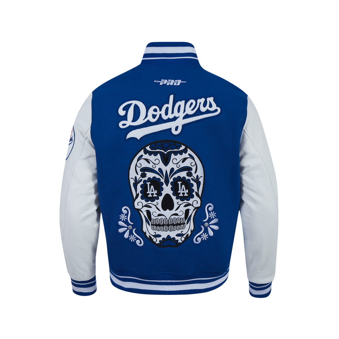 Men's LOS ANGELES DODGERS SUGAR SKULL Wool Varsity Jacket
