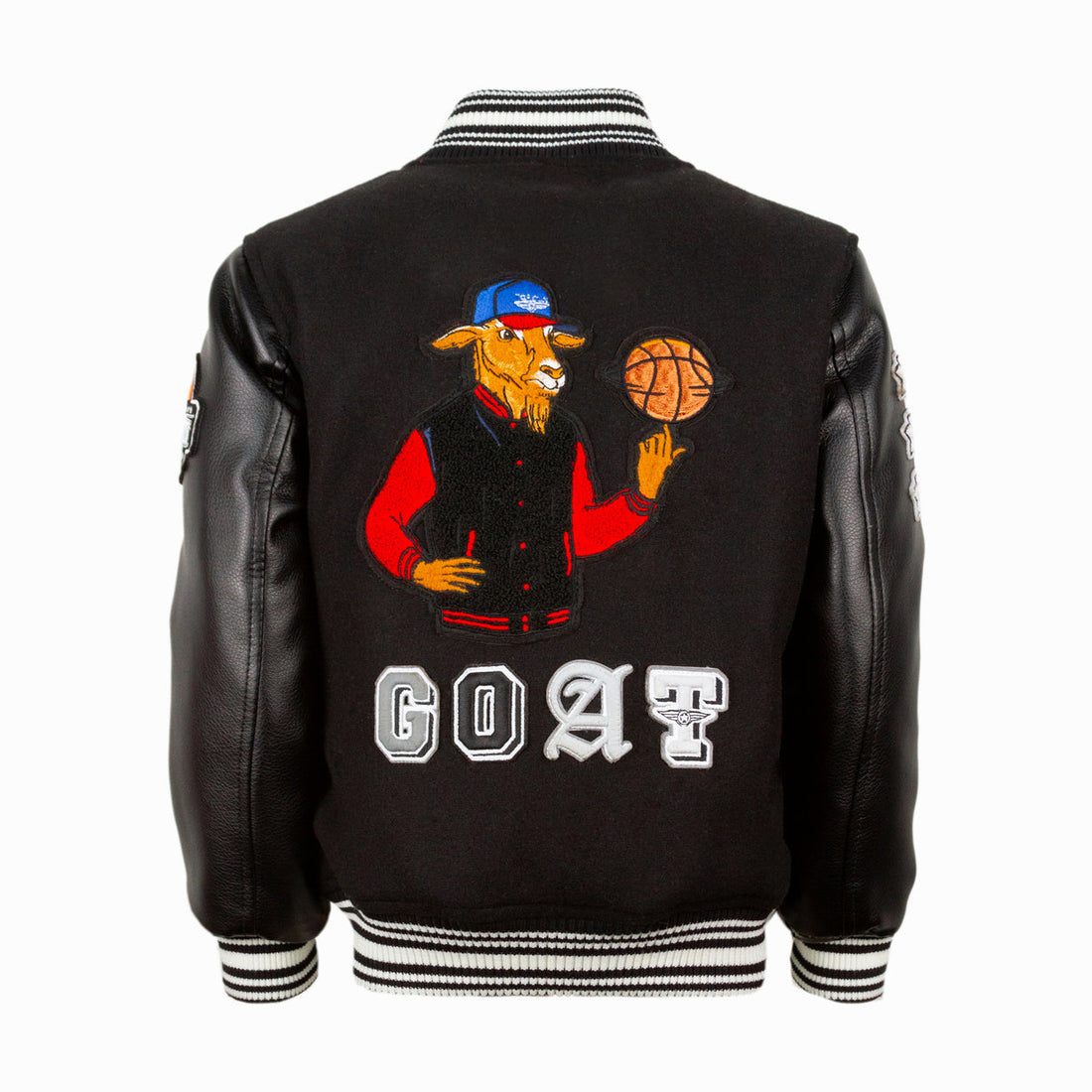 Men's New Goat Leather Varsity Jacket