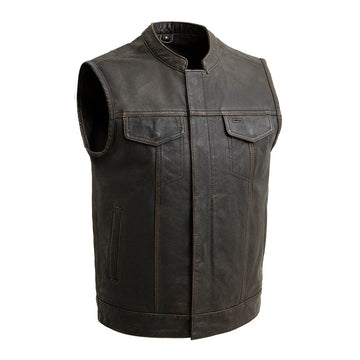Men's Sharp Shooter Distressed Leather Vest