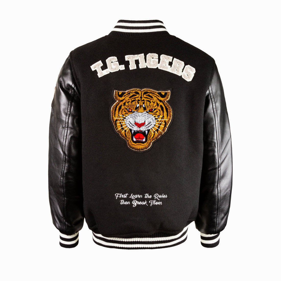 Men's TIGER Leather & Wool Varsity Jacket
