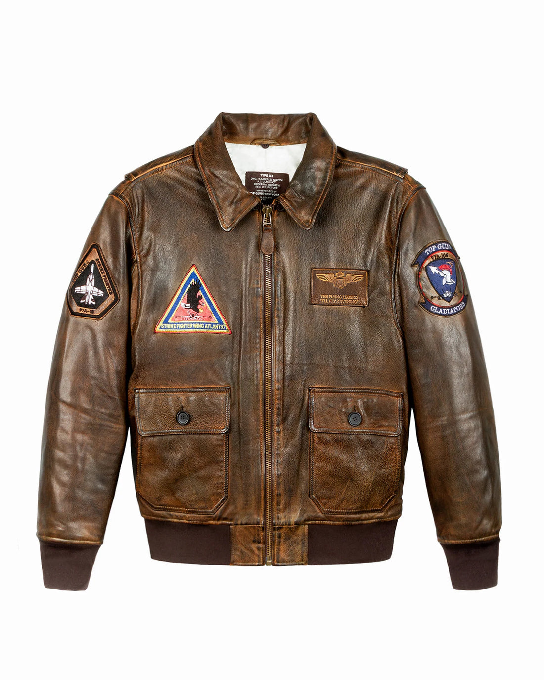 CHAQUETA DE CUERO TOP GUN® "TOP HOOK" PARA HOMBRE