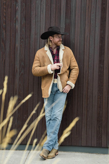 Men's Big Sky Fur & Shearling Leather Blazer