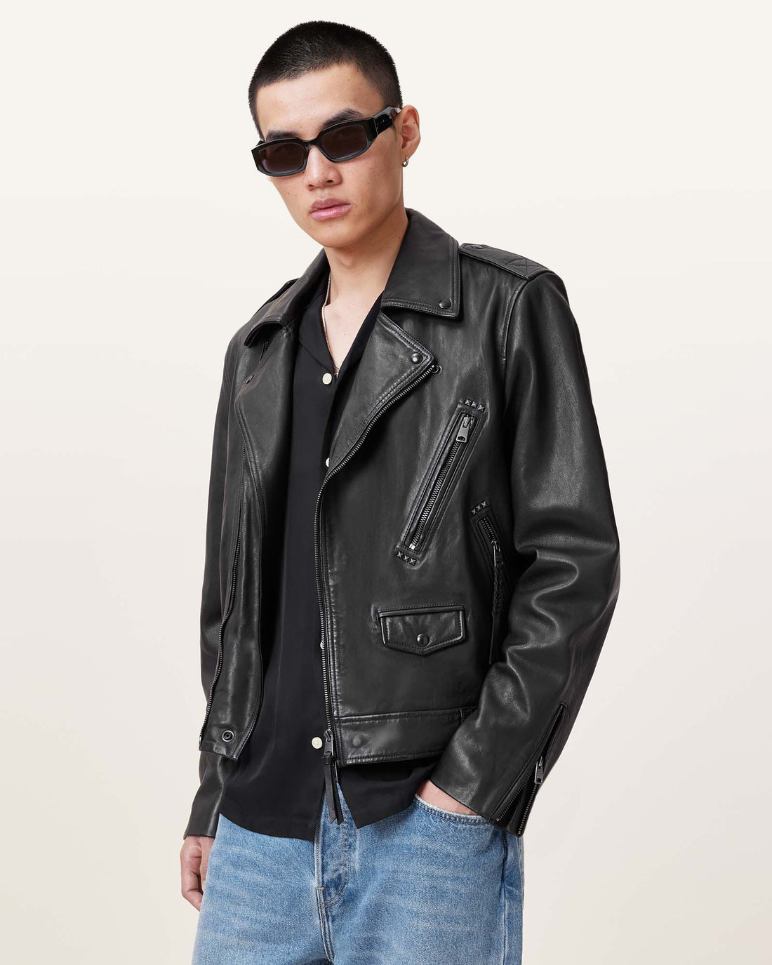 Ronnet Leather Biker Jacket