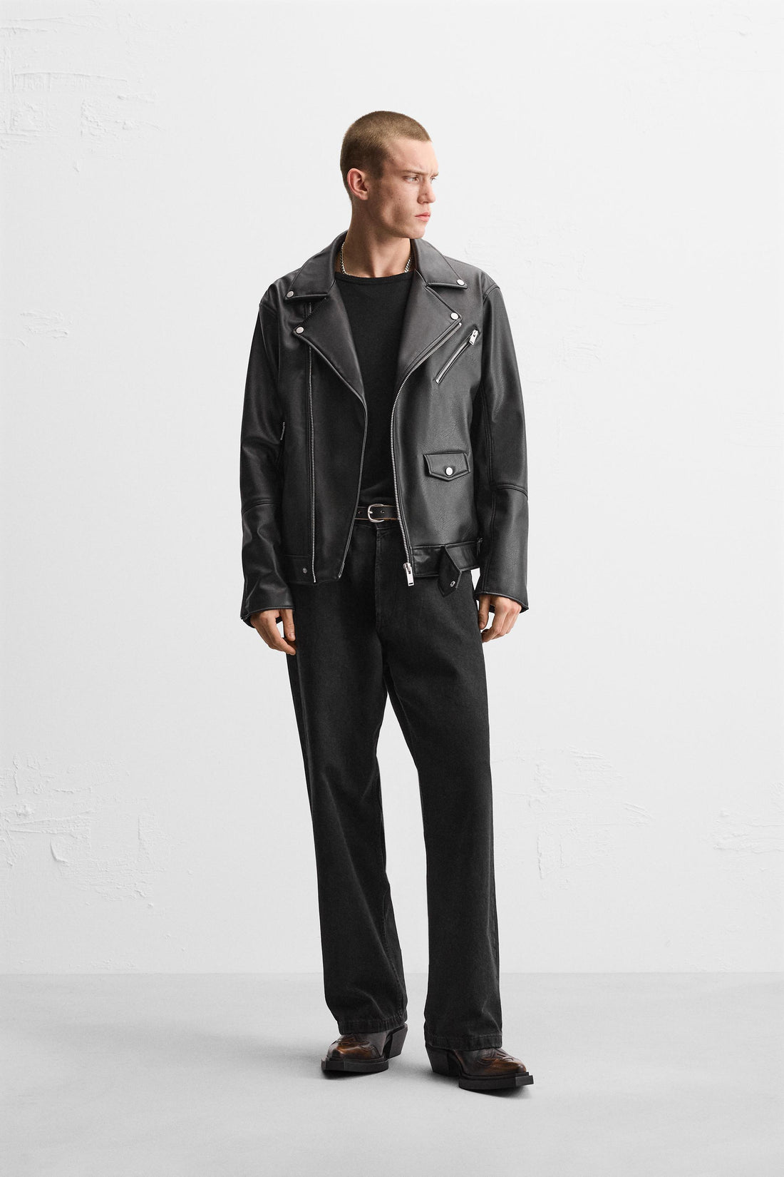 Sath Design Leather Biker Jacket