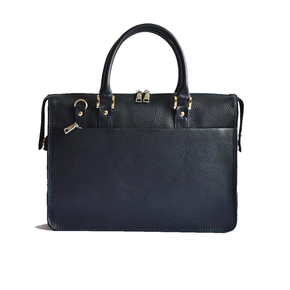 Unisex Executive Leather Laptop Bag – Blue