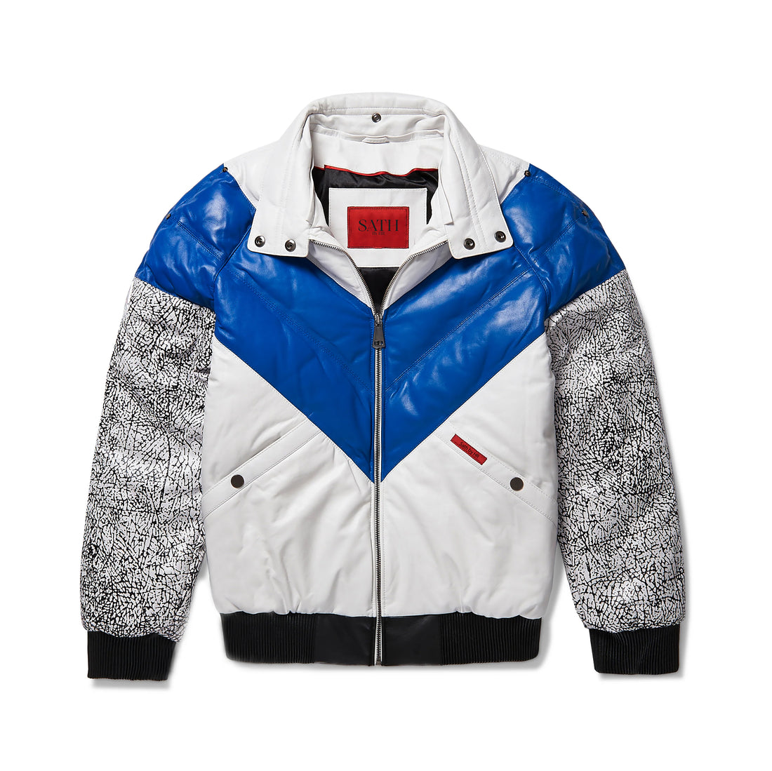 Herren-V-Bomberjacke mit Chevron-Muster