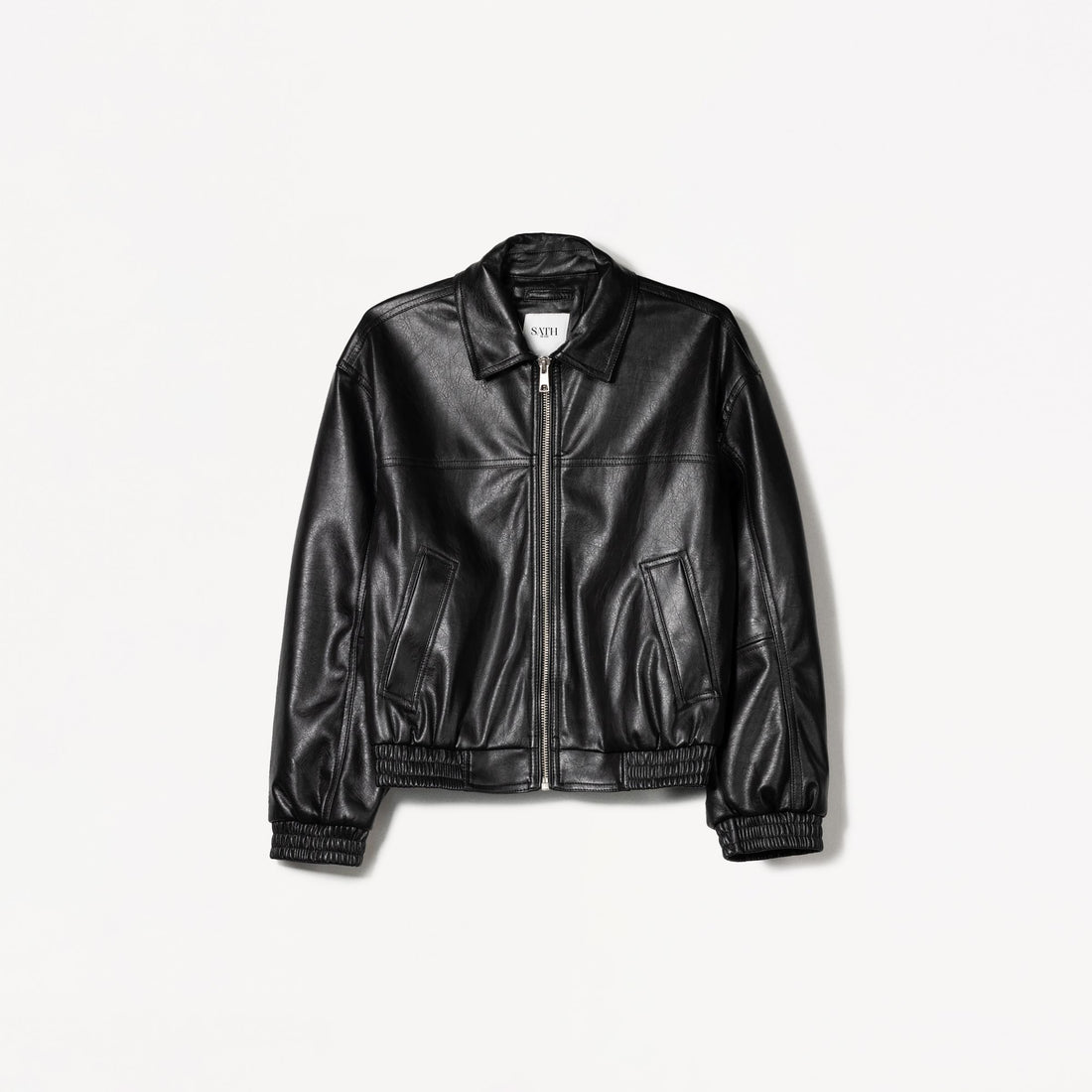 Women Bomber Faux Leather oversize Jacket