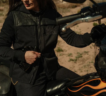 Schwarze HD Long Haul Utility-Weste für Damen