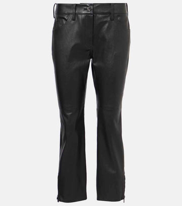 Women's Black Low Rise leather Pants