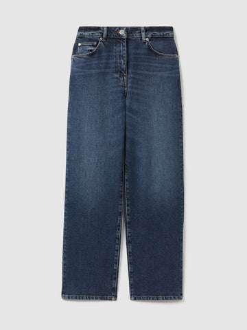 Women's Light Blue Patch Pocket Flared Pant