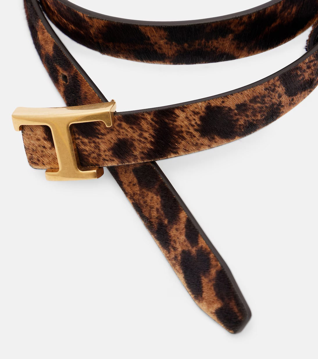 Brauner Gürtel aus Rindsleder für Damen