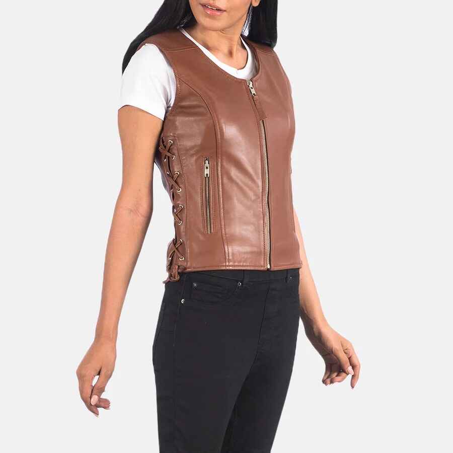Chaqueta de cuero Vanda Biker para mujer