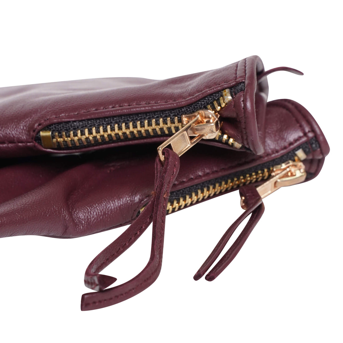 Women’s Burgundy Leather Gloves