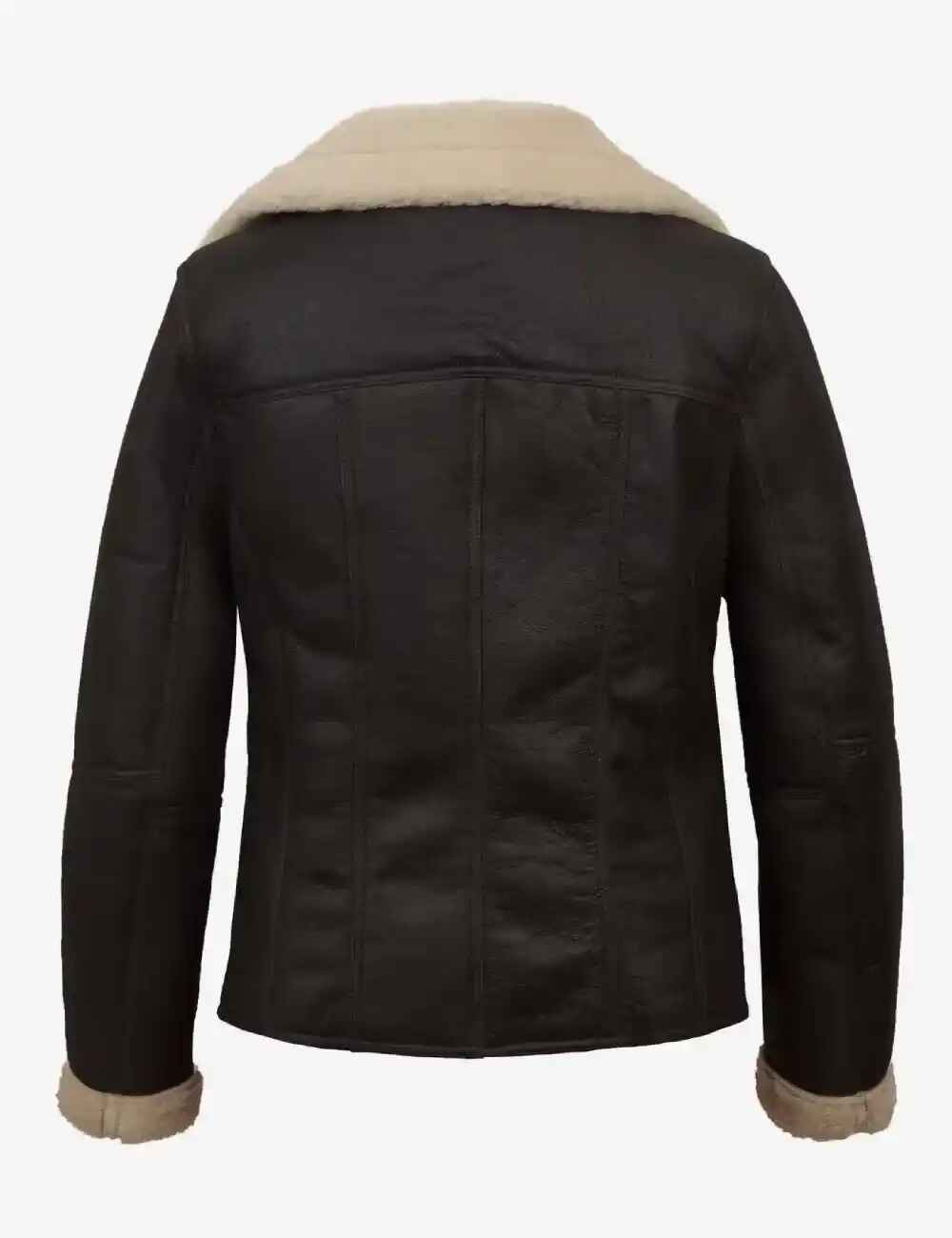 Women’s Dark Brown Eclipse Sheepskin Leather Shearling Jacket
