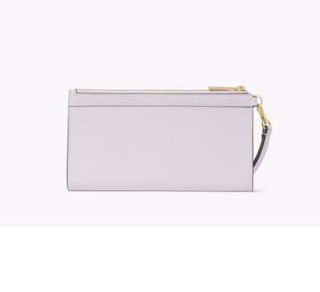 Women's Double Zip Wristlet Leather Wallet