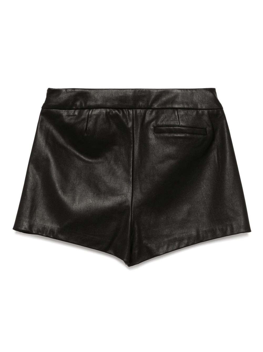 Damen-Shorts aus Kunstleder mit seitlichem Reißverschluss